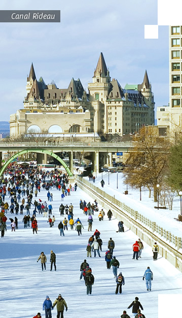 Canal Rideau com gelo