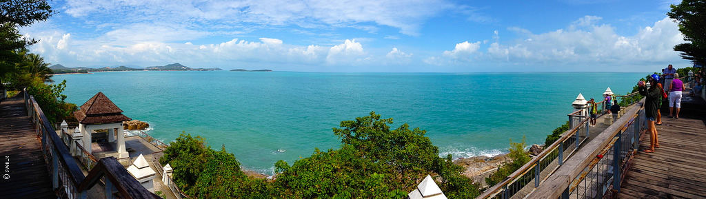 Panorama de uma baa em Koh Samui