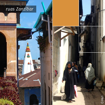 ruas e edifícios de Zanzibar