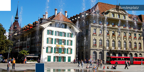 Bundesplatz, um ringue de gelo artifical