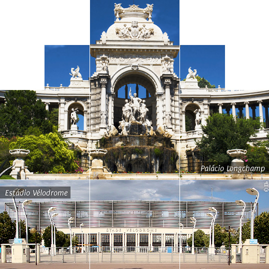 Palácio Longchamp e Estádio Vélodrome