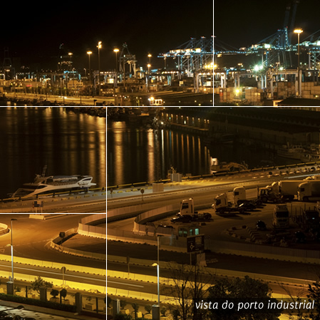 vista do porto industrial