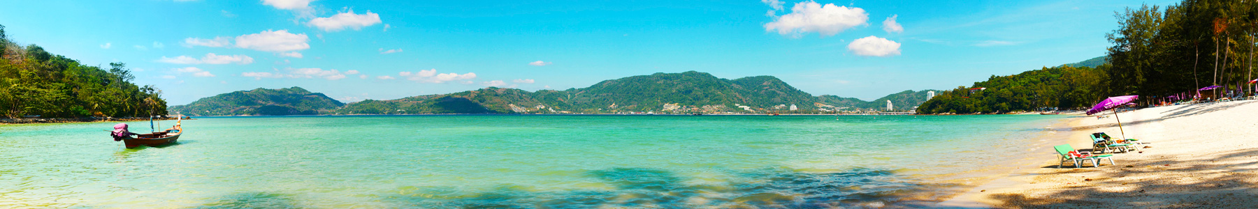 Vista panorâmica de praia de Phuket