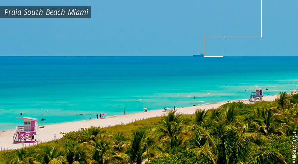 A praia de South Beach é das mais frequentadas em Miami