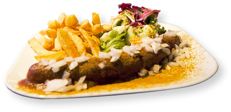 Currywurst é um prato típico em Berlim