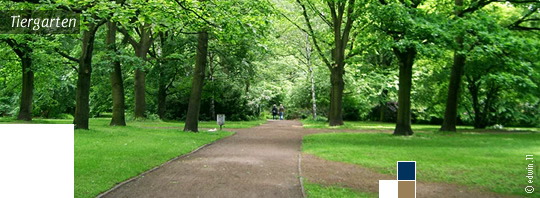 Jardim Tiergarten no centro da cidade de Berlim