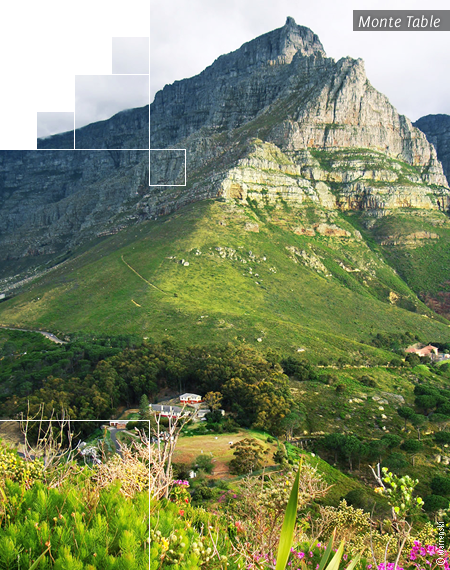 Monte Table é o ponto mais alto da África do Sul