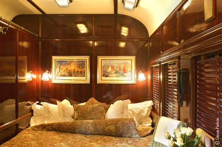 interior quarto a bordo do Rovos