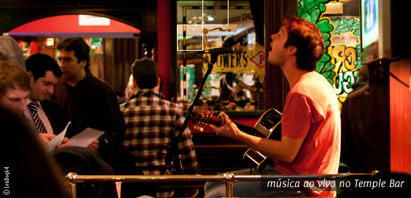 Música ao vivo no Temple Bar