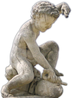 Estátua em fonte de Jardin Boboli