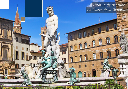Fonte de Neptuno na Piazza Signoria