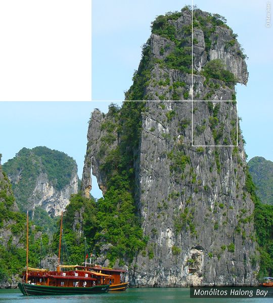 Monolitos de calcário Halong Bay