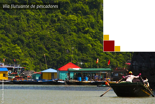 Vila de pescadores flutuantes
