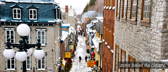 Zona baixa da cidade de Quebeque