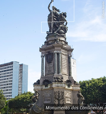 Monumento dos Continentes no centro de Manaus