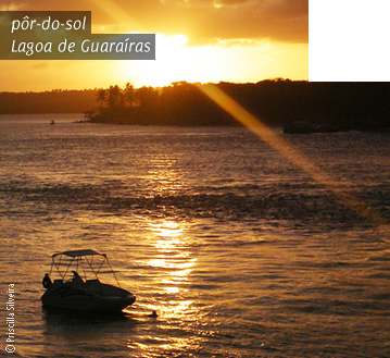pôr do sol na Lagoa Guaraíras