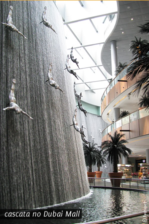 cascata no Dubai Mall